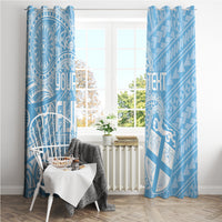 Custom Indo Fijians Window Curtain Fiji ke Hindustani Polyneisan Paisley Blue Style - Wonder Print Shop