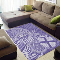 Custom Indo Fijians Area Rug Fiji ke Hindustani Polyneisan Paisley Purple Style LT9 - Wonder Print Shop