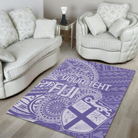 Custom Indo Fijians Area Rug Fiji ke Hindustani Polyneisan Paisley Purple Style LT9 - Wonder Print Shop