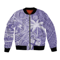 Custom Indo Fijians Bomber Jacket Fiji ke Hindustani Polyneisan Paisley Purple Style LT9 - Wonder Print Shop