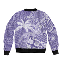 Custom Indo Fijians Bomber Jacket Fiji ke Hindustani Polyneisan Paisley Purple Style LT9 - Wonder Print Shop