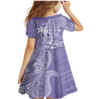 Custom Indo Fijians Family Matching Mermaid Dress and Hawaiian Shirt Fiji ke Hindustani Polyneisan Paisley Purple Style LT9 - Wonder Print Shop