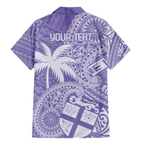Custom Indo Fijians Family Matching Mermaid Dress and Hawaiian Shirt Fiji ke Hindustani Polyneisan Paisley Purple Style LT9 - Wonder Print Shop