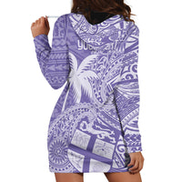 Custom Indo Fijians Hoodie Dress Fiji ke Hindustani Polyneisan Paisley Purple Style - Wonder Print Shop