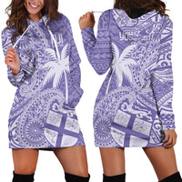 Custom Indo Fijians Hoodie Dress Fiji ke Hindustani Polyneisan Paisley Purple Style - Wonder Print Shop