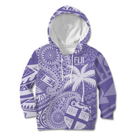 Custom Indo Fijians Kid Hoodie Fiji ke Hindustani Polyneisan Paisley Purple Style - Wonder Print Shop