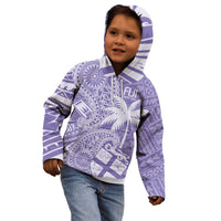 Custom Indo Fijians Kid Hoodie Fiji ke Hindustani Polyneisan Paisley Purple Style - Wonder Print Shop