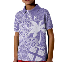 Custom Indo Fijians Kid Polo Shirt Fiji ke Hindustani Polyneisan Paisley Purple Style - Wonder Print Shop