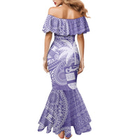 Custom Indo Fijians Mermaid Dress Fiji ke Hindustani Polyneisan Paisley Purple Style - Wonder Print Shop