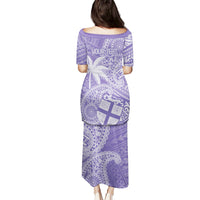 Custom Indo Fijians Puletasi Fiji ke Hindustani Polyneisan Paisley Purple Style - Wonder Print Shop