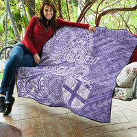 Custom Indo Fijians Quilt Fiji ke Hindustani Polyneisan Paisley Purple Style - Wonder Print Shop