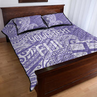 Custom Indo Fijians Quilt Bed Set Fiji ke Hindustani Polyneisan Paisley Purple Style - Wonder Print Shop