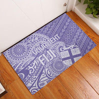 Custom Indo Fijians Rubber Doormat Fiji ke Hindustani Polyneisan Paisley Purple Style - Wonder Print Shop