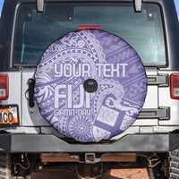 Custom Indo Fijians Spare Tire Cover Fiji ke Hindustani Polyneisan Paisley Purple Style - Wonder Print Shop
