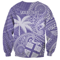 Custom Indo Fijians Sweatshirt Fiji ke Hindustani Polyneisan Paisley Purple Style - Wonder Print Shop