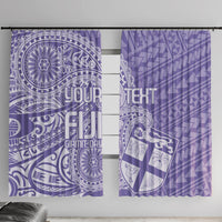 Custom Indo Fijians Window Curtain Fiji ke Hindustani Polyneisan Paisley Purple Style - Wonder Print Shop