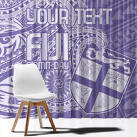 Custom Indo Fijians Window Curtain Fiji ke Hindustani Polyneisan Paisley Purple Style - Wonder Print Shop
