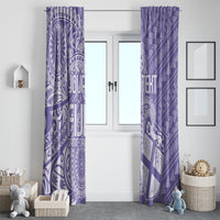 Custom Indo Fijians Window Curtain Fiji ke Hindustani Polyneisan Paisley Purple Style - Wonder Print Shop