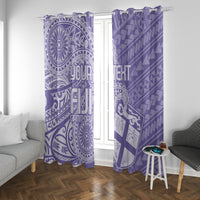 Custom Indo Fijians Window Curtain Fiji ke Hindustani Polyneisan Paisley Purple Style - Wonder Print Shop