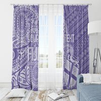 Custom Indo Fijians Window Curtain Fiji ke Hindustani Polyneisan Paisley Purple Style - Wonder Print Shop