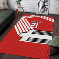 Swiss Football Custom Area Rug 1990-1992 Retro Red Switzerland Vintage