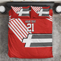 Swiss Football Custom Bedding Set 1990-1992 Retro Red Switzerland Vintage