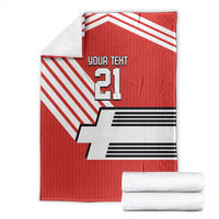 Swiss Football Custom Blanket 1990-1992 Retro Red Switzerland Vintage