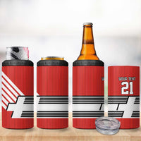 Swiss Football Custom 4 in 1 Can Cooler Tumbler 1990-1992 Retro Red Switzerland Vintage
