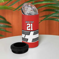 Swiss Football Custom 4 in 1 Can Cooler Tumbler 1990-1992 Retro Red Switzerland Vintage