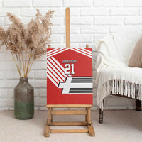 Swiss Football Custom Canvas Wall Art 1990-1992 Retro Red Switzerland Vintage