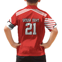 Swiss Football Custom Family Matching Short Sleeve Bodycon Dress and Hawaiian Shirt 1990-1992 Retro Red Switzerland Vintage