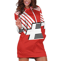 Swiss Football Custom Hoodie Dress 1990-1992 Retro Red Switzerland Vintage