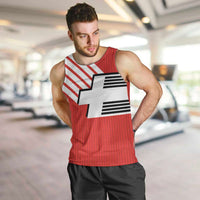 Swiss Football Custom Men Tank Top 1990-1992 Retro Red Switzerland Vintage