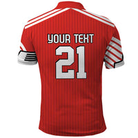 Swiss Football Custom Polo Shirt 1990-1992 Retro Red Switzerland Vintage