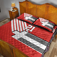 Swiss Football Custom Quilt Bed Set 1990-1992 Retro Red Switzerland Vintage