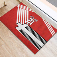 Swiss Football Custom Rubber Doormat 1990-1992 Retro Red Switzerland Vintage