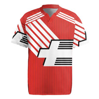 Swiss Football Custom Rugby Jersey 1990-1992 Retro Red Switzerland Vintage