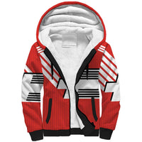 Swiss Football Custom Sherpa Hoodie 1990-1992 Retro Red Switzerland Vintage