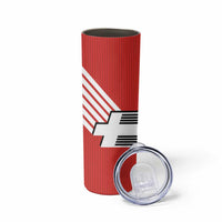 Swiss Football Custom Skinny Tumbler 1990-1992 Retro Red Switzerland Vintage