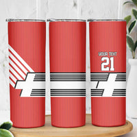 Swiss Football Custom Skinny Tumbler 1990-1992 Retro Red Switzerland Vintage