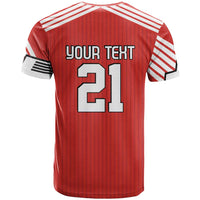 Swiss Football Custom T Shirt 1990-1992 Retro Red Switzerland Vintage