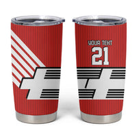 Swiss Football Custom Tumbler Cup 1990-1992 Retro Red Switzerland Vintage