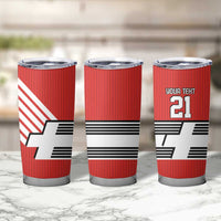 Swiss Football Custom Tumbler Cup 1990-1992 Retro Red Switzerland Vintage