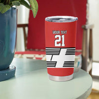 Swiss Football Custom Tumbler Cup 1990-1992 Retro Red Switzerland Vintage