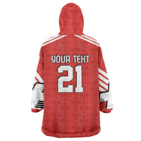 Swiss Football Custom Wearable Blanket Hoodie 1990-1992 Retro Red Switzerland Vintage