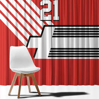 Swiss Football Custom Window Curtain 1990-1992 Retro Red Switzerland Vintage