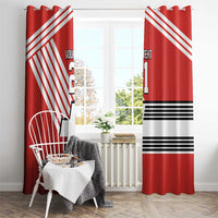 Swiss Football Custom Window Curtain 1990-1992 Retro Red Switzerland Vintage