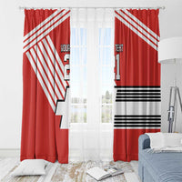 Swiss Football Custom Window Curtain 1990-1992 Retro Red Switzerland Vintage