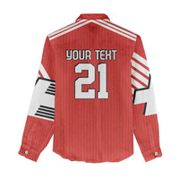 Swiss Football Custom Women Casual Shirt 1990-1992 Retro Red Switzerland Vintage