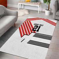 Swiss Football Custom Area Rug 1990-1992 Retro White Switzerland Vintage